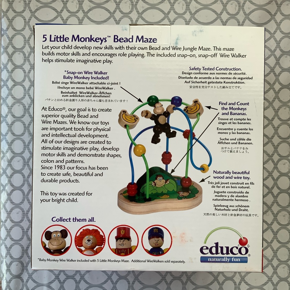 Educo 5 Little Monkeys Bead Maze - Picture 2 of 2